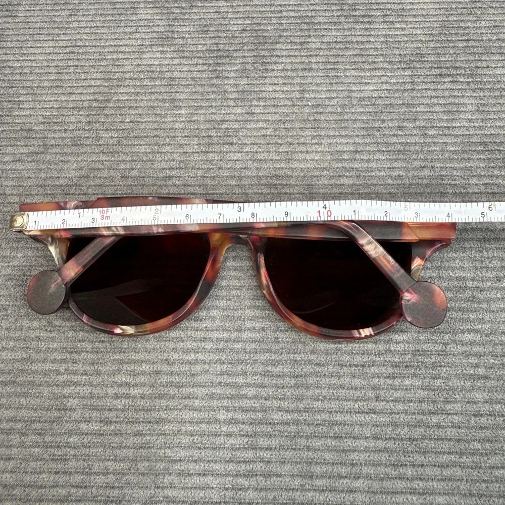 l.a.Eyeworks Jake 385M Y2K Sunglasses Tortoise Red Orange Purple Handcrafted VTG